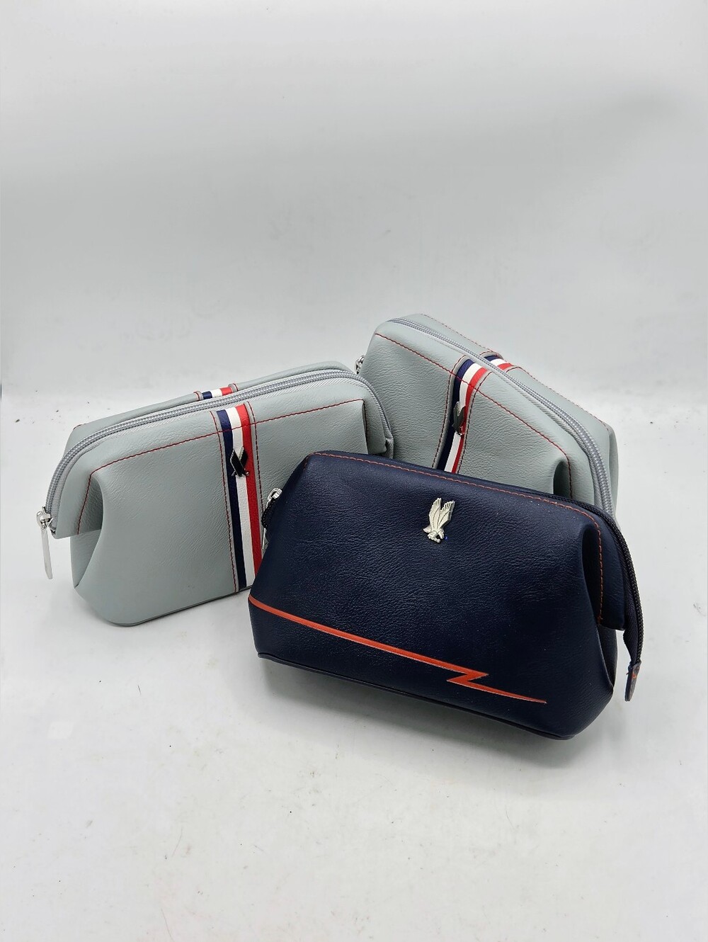 Formia Ltd American Airlines 100th Anniversary Amenity Kit Bag Grey Red Blue - Picture 13 of 15
